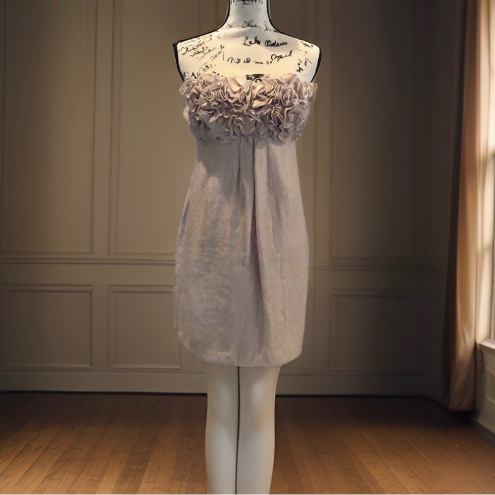 ALEXIA ADMORE ROSETTE EMPIRE WAIST STRAPLESS DRESS